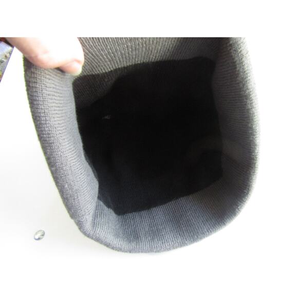 Coca Cola Knit Beanie Hat Black Gray Cuffed Pom Winter Cap One Size - Picture 3 of 5